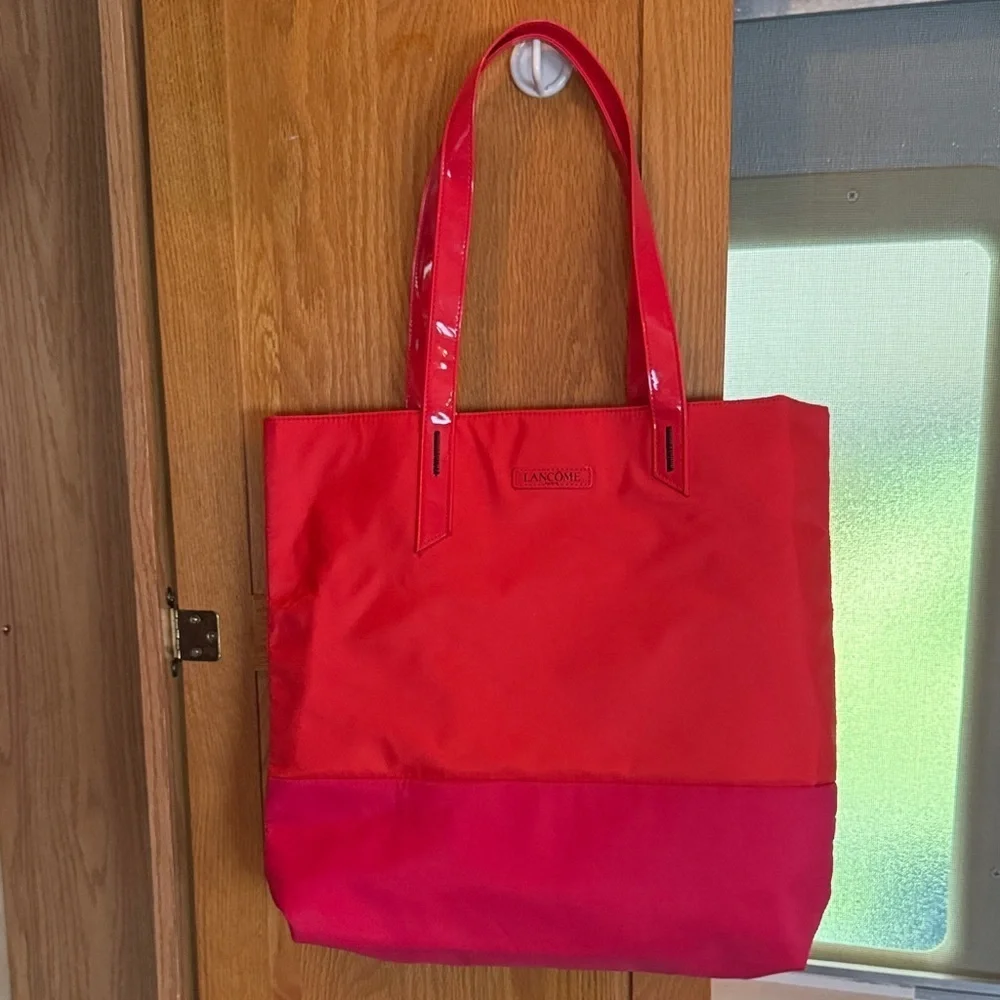 Lancôme Red and Pink Tote Bag 25in x 16in